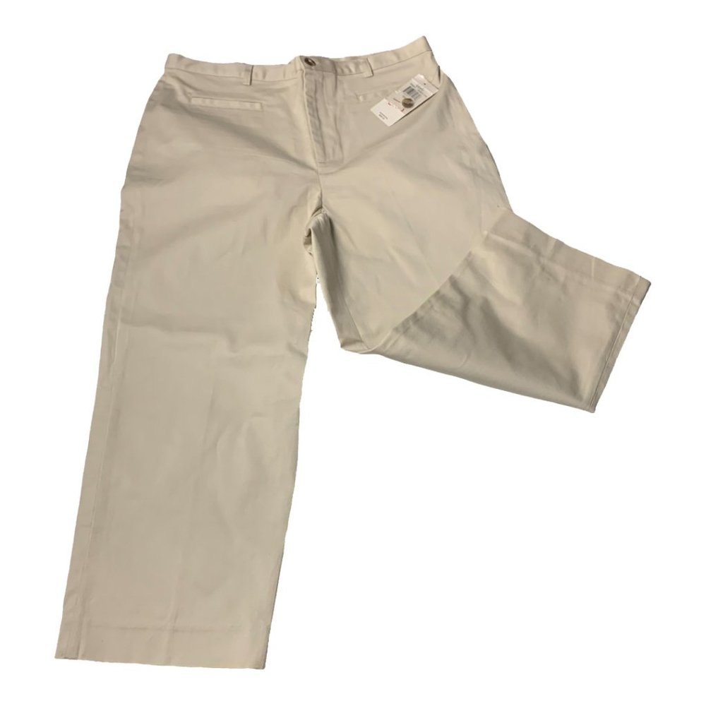 RAFAELLA Pale Khaki Stretch Capri